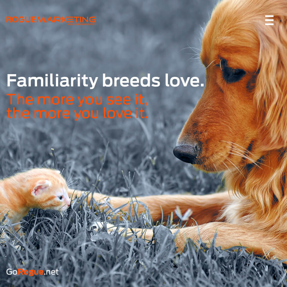Familiarity breeds love