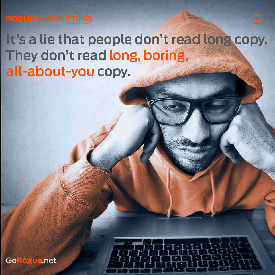 Make content copy interesting