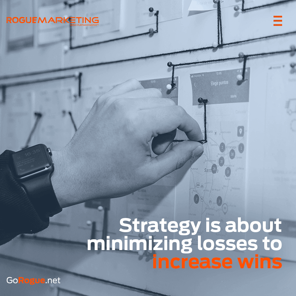 Strategy is about minimizing losses to increase wins